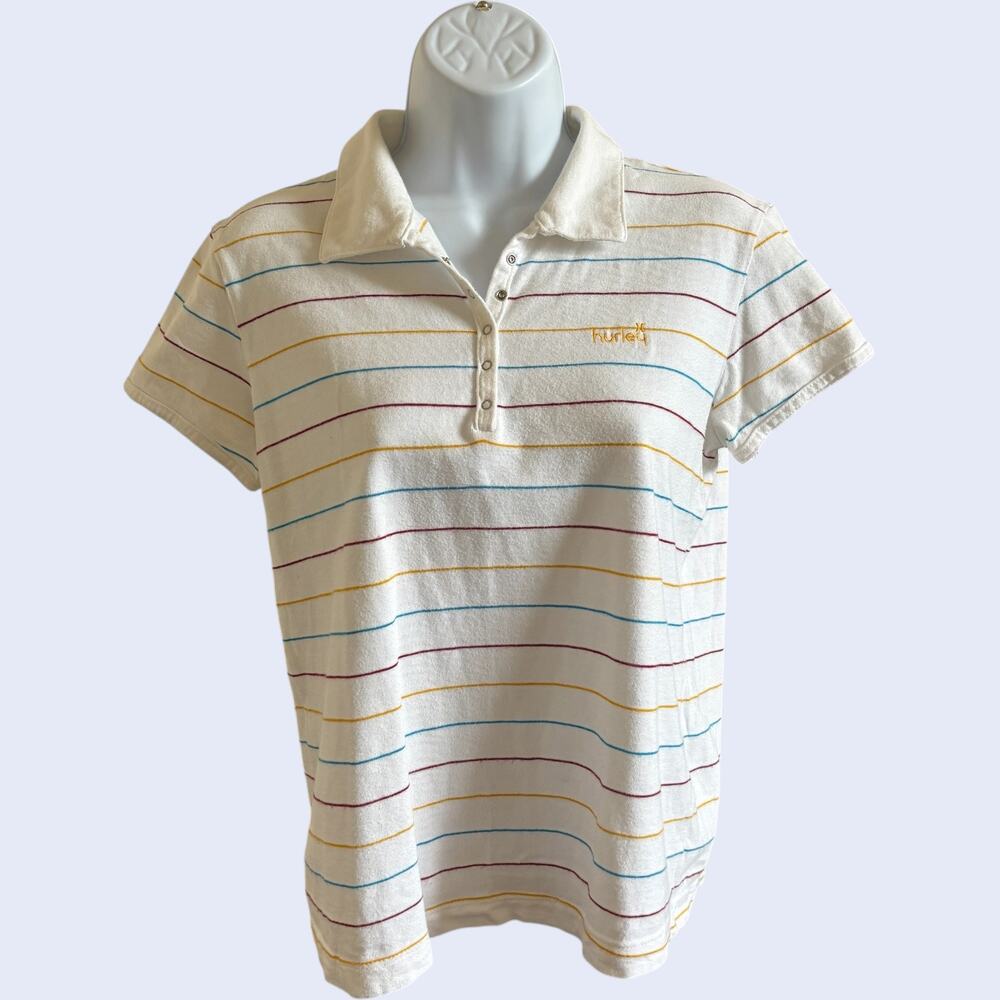 Hurley M Surf Striped Polo White Regular